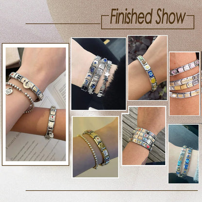 Pulsera con dijes italianos, nueva serie de colgantes, concha, perla de imitación, corazón, cadena personalizada, Y2k, fabricación de joyas DIY