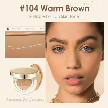FOCALLURE Air Cushion Poreless BB Cream Resistente al agua Corrector facial iluminador de larga duración Base mate Cosméticos con borla
