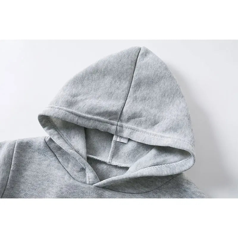 Kids Spring and Autumn Hoodie Men's and Women's Sports Set Casual Jogging Sports Top + Pants 2-12 Year Old Printed Card Letter