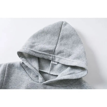 Kids Spring and Autumn Hoodie Men's and Women's Sports Set Casual Jogging Sports Top+Pants 2-12 Year Old Printed Card Letter