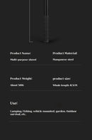 Multifunctional garden shovel for camping, suitable for camping/fishing/wild survival, etc. Shovel. Pickaxe and hoe three-in-one