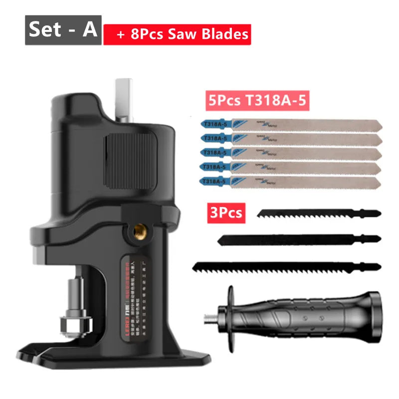 Portable Reciprocating Saw Adapter Electric Drill Modified Electric JigSaw Curve Saw Power Tool for Wood PVC Steel Pipe Cutting