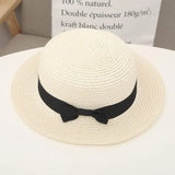 High Quality Flat Top Boater Sun Hat Straw Hat For Men & Women Summer Travel & Beach With Wide Brim UV Protection