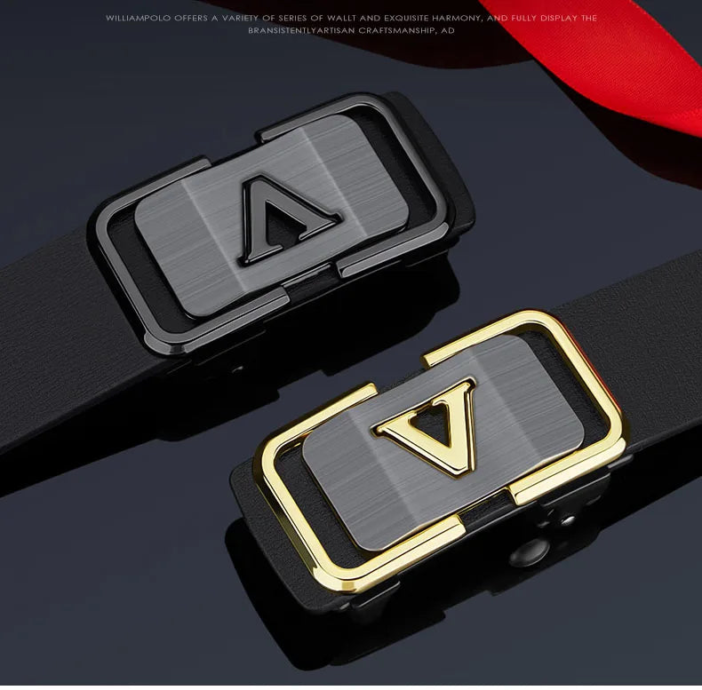 Men's automatic buckle belt casual cowhide belt personalized versatile belt