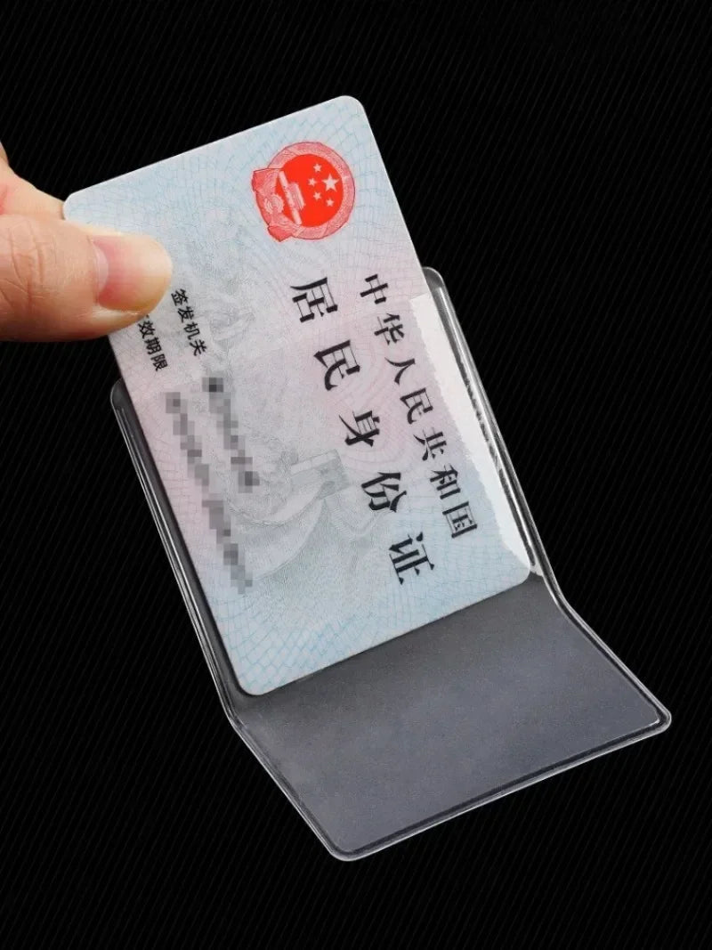 1/5/10pcs Clear Transparent Waterproof Card Cover Women Men Card Holder Case Credit Cards Bank ID Card Badge Protect Sleeve