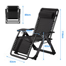 Outdoor Garden Sunloungers Folding Chair with Cup Holder and Headrest Pillow Lounge Chair Folding Patio Recliner Support 150kg