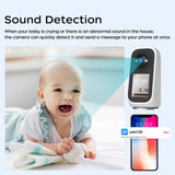 Jooan 2K 3MP PTZ ip Camera Video Call with 2.8Inch LED Screen Baby Cry Sound Detection Security camera AI tracking Baby Monitor