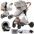 Baby Stroller 3‑in‑1 Travel System Pushchair Lightweight Pram from Birth All‑Terrain Baby Buggy Compact Fold Stroller Summer