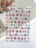 Super Mini Phone Leopard Print Luggage Tags Nail Art Diy Loptop Phone Shell Water Bottle Waterproof Stickers