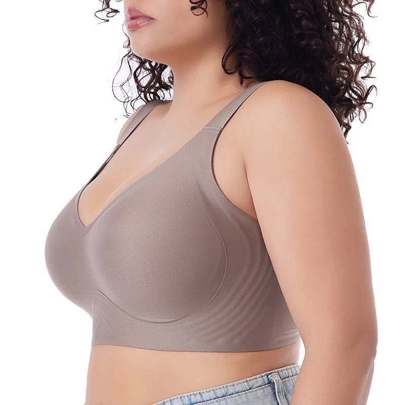 FallSweet Push Up Bra for Women Seamless Plus Size Bras Thin Cup Wireless Bralette Sexy Brassiere Femme M-6XL