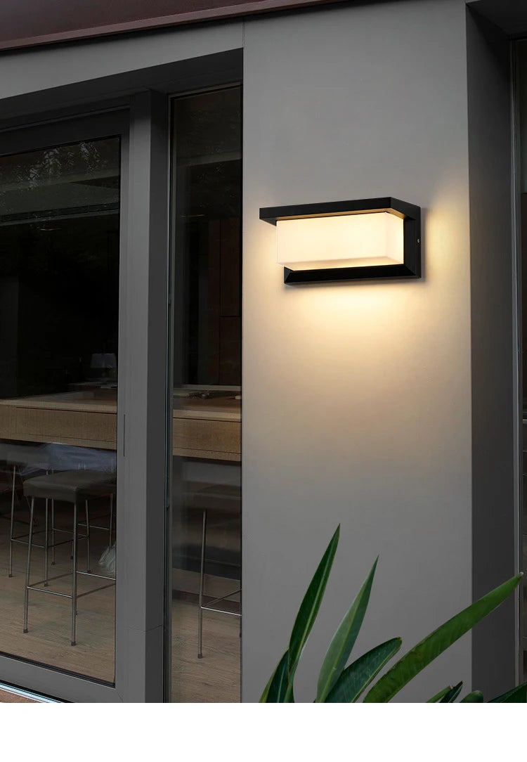 Led Outdoor Wall Light Waterproof IP65 Motion Sensor Led Outdoor Lighting Porch Lights Balcony Garden Lights Outdoor Wall Lamp