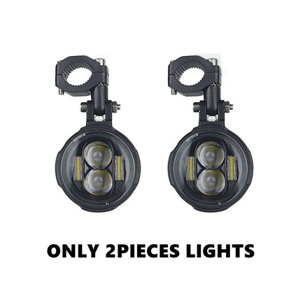 Motorcycle LED Auxiliary Lamp For BMW R1200GS F800GS ADV Yamaha MT07 MT09 CRF1000L Africa Twin Kawasaki Fog Lights Moto Lamp