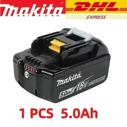 Makita-100% Original Rechargeable Power Tool Battery 5.0Ah 18V BL1830 BL1850 BL1840 BL1860 BL1815，Replaceable LED Lithium-ion