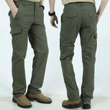 Men's Summer Tactical Cargo Pants Lightweight Casual Waterproof Trousers Casual Pants Wear-Resistant Multi-Pocket Outdoor Hiking