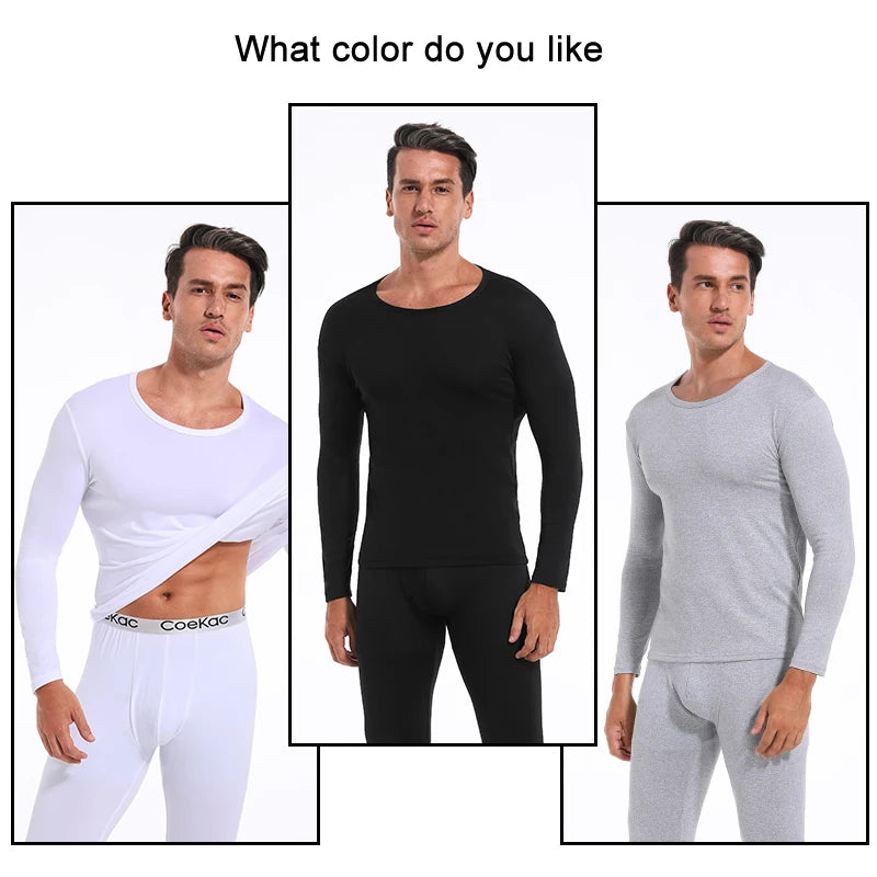 Thermal Underwear for Men Long Johns With Fleece Lined Set Set Cold Weather Winter Top Bottom