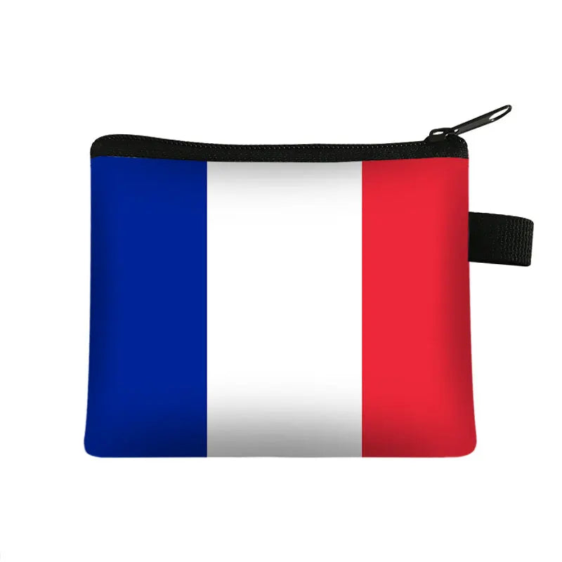 National Flag Print Coin Purses Algeria Spain Haiti Israel Women Wallet Saudi Arabia Men Purse Small Handbag Money Coin Bags