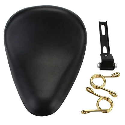 12" Motorcycle Universal PU Solo Driver Seat Springs Bracket Mount Kit For Harley Honda Yamaha Kawasaki Suzuki Indian Triumph