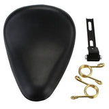 12" Motorcycle Universal PU Solo Driver Seat Springs Bracket Mount Kit For Harley Honda Yamaha Kawasaki Suzuki Indian Triumph