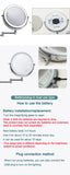 Wall Folding Makeup HD Mirror Double Side Fill Light Magnifying USB Charging Led Tricolor Dimming Bathroom Cosmetic Mirrors