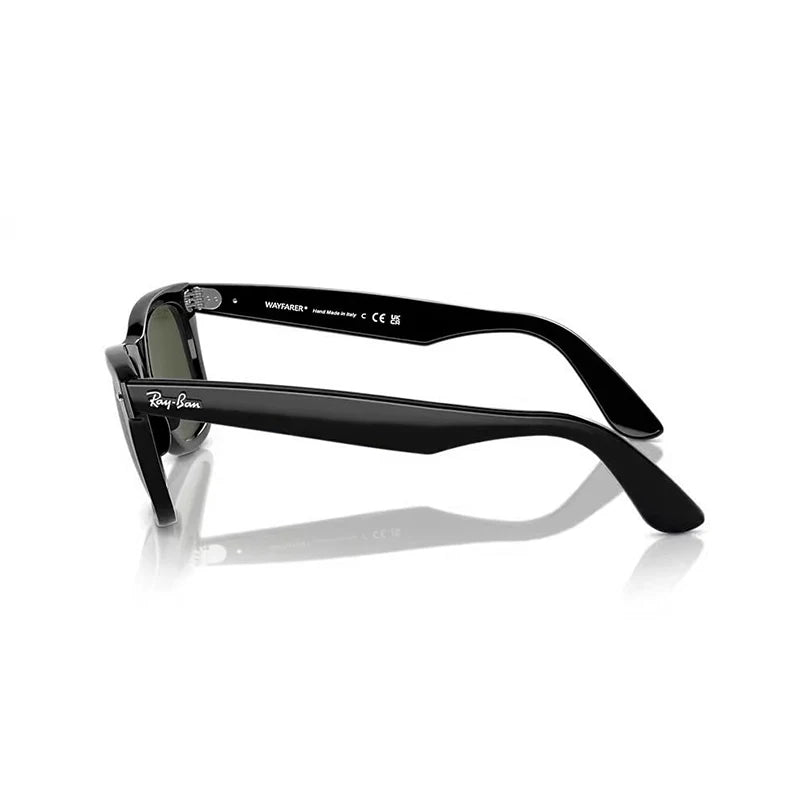 Original RayBan Classic RB2140 2140F WAYFARER Square Sunglasses with Glass Lenses, Glossy Frame, UV Protection, and Premium Eyewear in Box