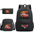 3pcs Disney Pixar Cars Lightning McQueen Students Backpacks Schoolbags Pencil Case Shoulder Bags Boys Girls School Bags Sets