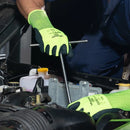 1 par de luvas de jardinagem para mulheres e homens, luvas de jardim revestidas de nitrilo, protegem contra cortes e sujeira, nylon elástico respirável