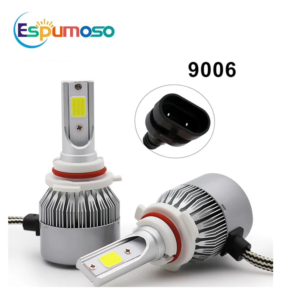 2 bombillas LED C6 H7 para faros delanteros de coche, H10, H4, H8, H9, H11, H13, 9004, 9005, 9006, 9007, 880, H27.