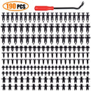 190pcs Car Retainer Clips 6 Size Plastic Fasteners Kit Auto Trim Panel Clip Mixed Car Body Bumper Rivet Set