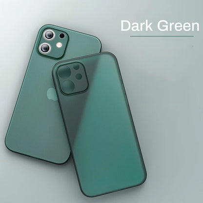 Nueva funda ultrafina mate de PP de 0,2 mm para iPhone 11, 12, 13, 14, 15 Pro, X, XR, Xs Max, 13 mini, 7, 8 Plus, SE 2020, carcasa rígida de PC transparente.