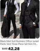 Traje de novio para boda 2025, corte entallado, 2 piezas (chaqueta y pantalón), transpirable (corbata incluida), ideal para padrinos de boda, fiestas y bailes de graduación.