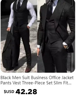 Traje de novio para boda 2025, corte entallado, 2 piezas (chaqueta y pantalón), transpirable (corbata incluida), ideal para padrinos de boda, fiestas y bailes de graduación.