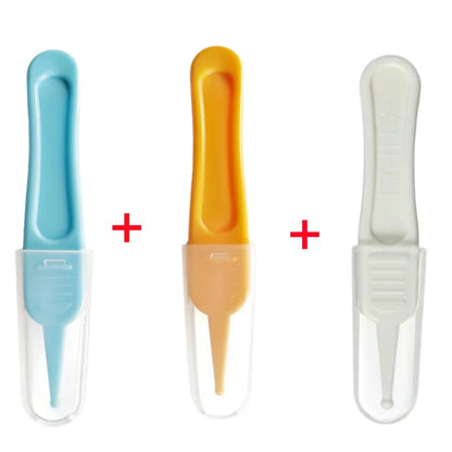 Pinzas para limpiar la nariz del bebé, herramienta segura para limpiar el ombligo, la nariz y los oídos del bebé, pinzas para mocos, eliminación de mocos, suministros de limpieza para recién nacidos