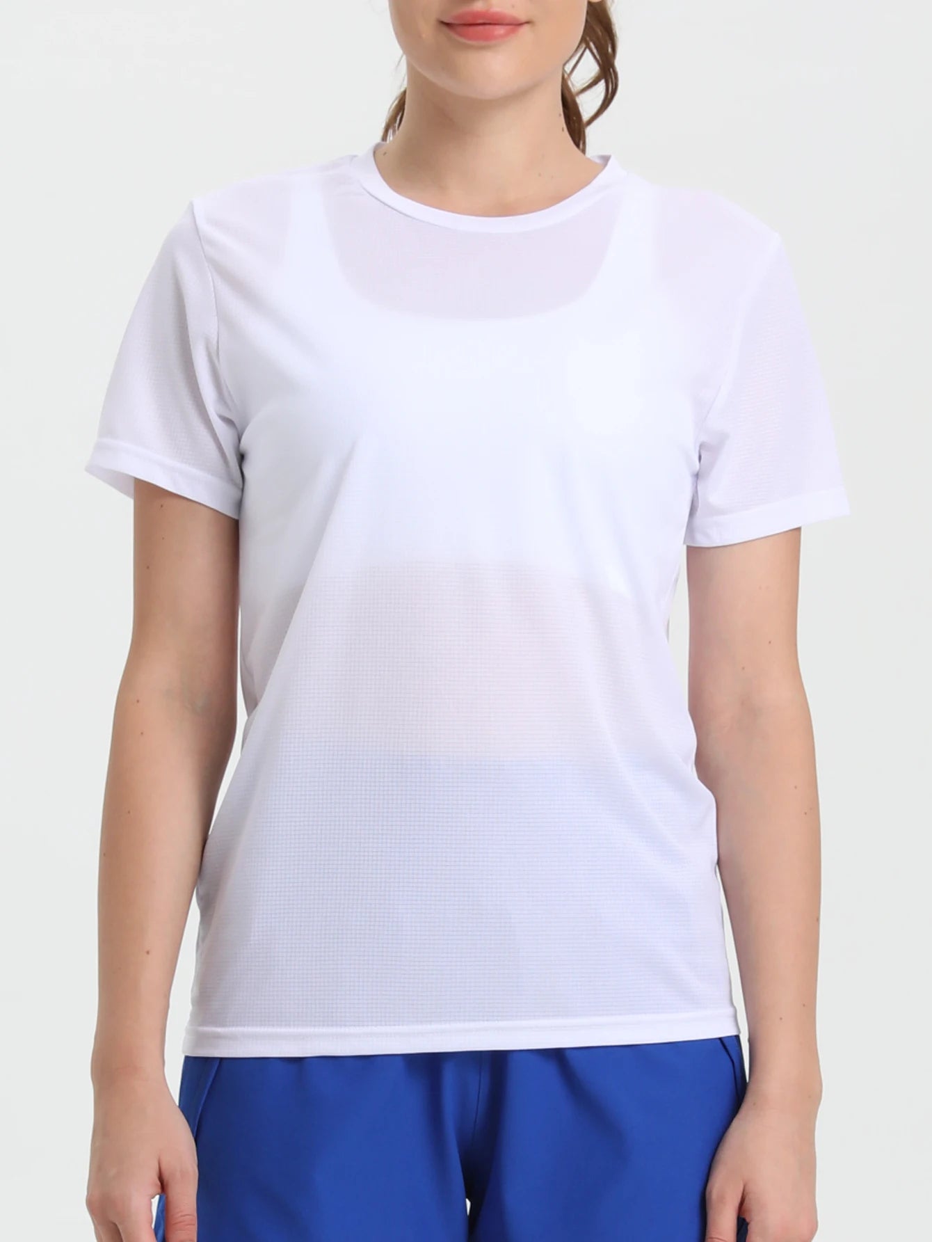 Women's Solid Color Ultralight Quick Dry Sport T-Shirt,Breathable Lightweight  ,Running Gym Compression Shirt