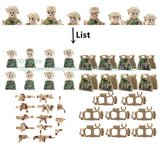 Military Special Forces Action Figure Building Blocks Ghillie Suit Weapons Sniper SWAT Ghost KSK Police Bandit Boy Toy Gift F029