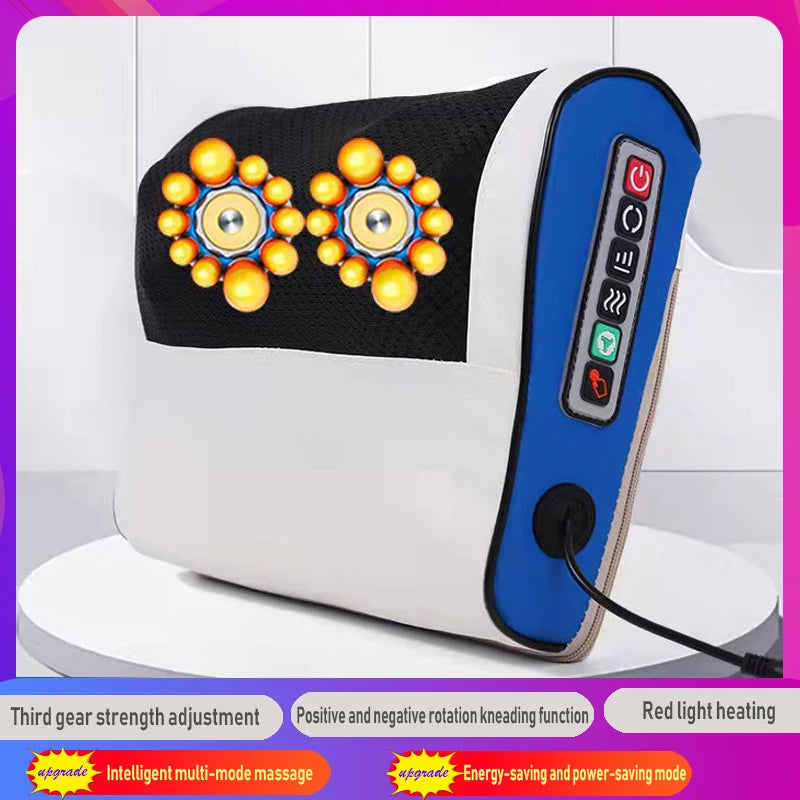 Almohada masajeadora eléctrica para cuello 2024, multifuncional, para la salud del cuello y la relajación.