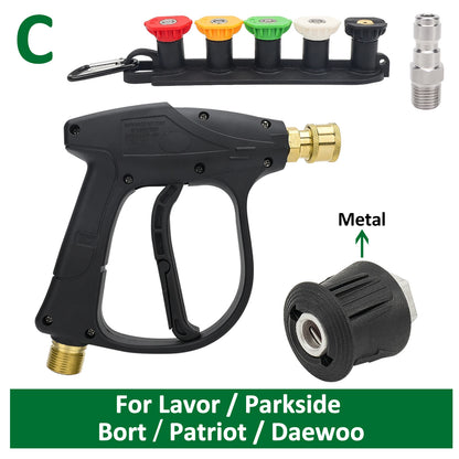 Pistola de agua para hidrolavadora para limpieza de automóviles Conector de manguera para Karcher Nilfisk Parkside Bocsh Boquillas de conexión rápida
