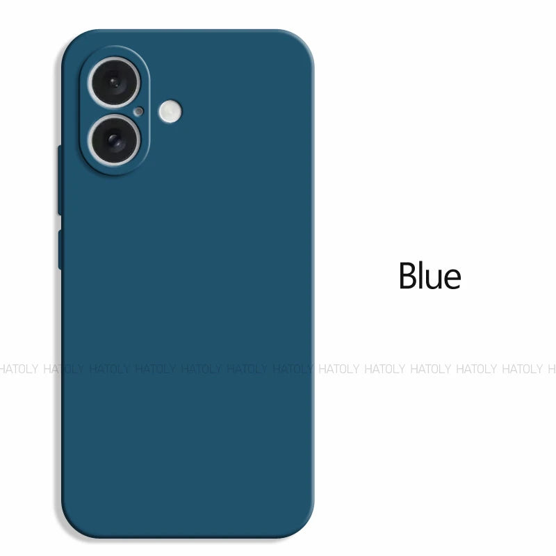 For iPhone 16 Case For iPhone 16 Pro Max Cover Original TPU Luxury Shockproof Liquid Silicone Protective Phone Cover iPhone 16