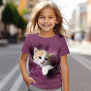 TShirts 3D Print  Kawaii animal Cat Streetwear Boys Girls Unisex Fashion Oversized Short Sleeve T Shirt Kids Tees Tops Clothing