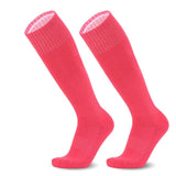 Loogdeel Football Sports Socks Long Knee Cotton Solid Color Kids Legging Stockings Soccer Baseball Ankle Adults Children Socks