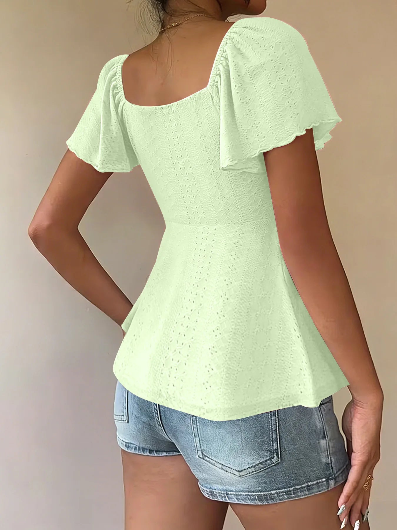 2026 Women Y2k Summer Tops V-Neck Drawstring Sexy Lace Up Short Sleeve Solid Color Shirts Female Elegant Casual Fashion Blouses