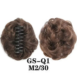 Coque despojado com piranha claw clip aplique de cabelo cacheado