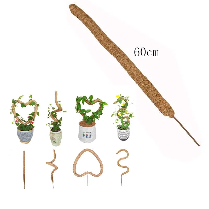 Palos de palma de coco para trepar plantas con palos Palos de palma de coco extensibles y deformables para accesorios de plantas de jardinería