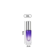 5ml/10ml Gradient Color Perfume Bottle Square Glass Spray Bottle Travel Portable Sample Fragrance Atomizer Refillable Container