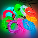 10/5/3/2/1M Glow EL Wire Neon Cable Christmas Dance Party DIY Costumes USB Switch Light Battery Voice control Lamp LED Mask Ball