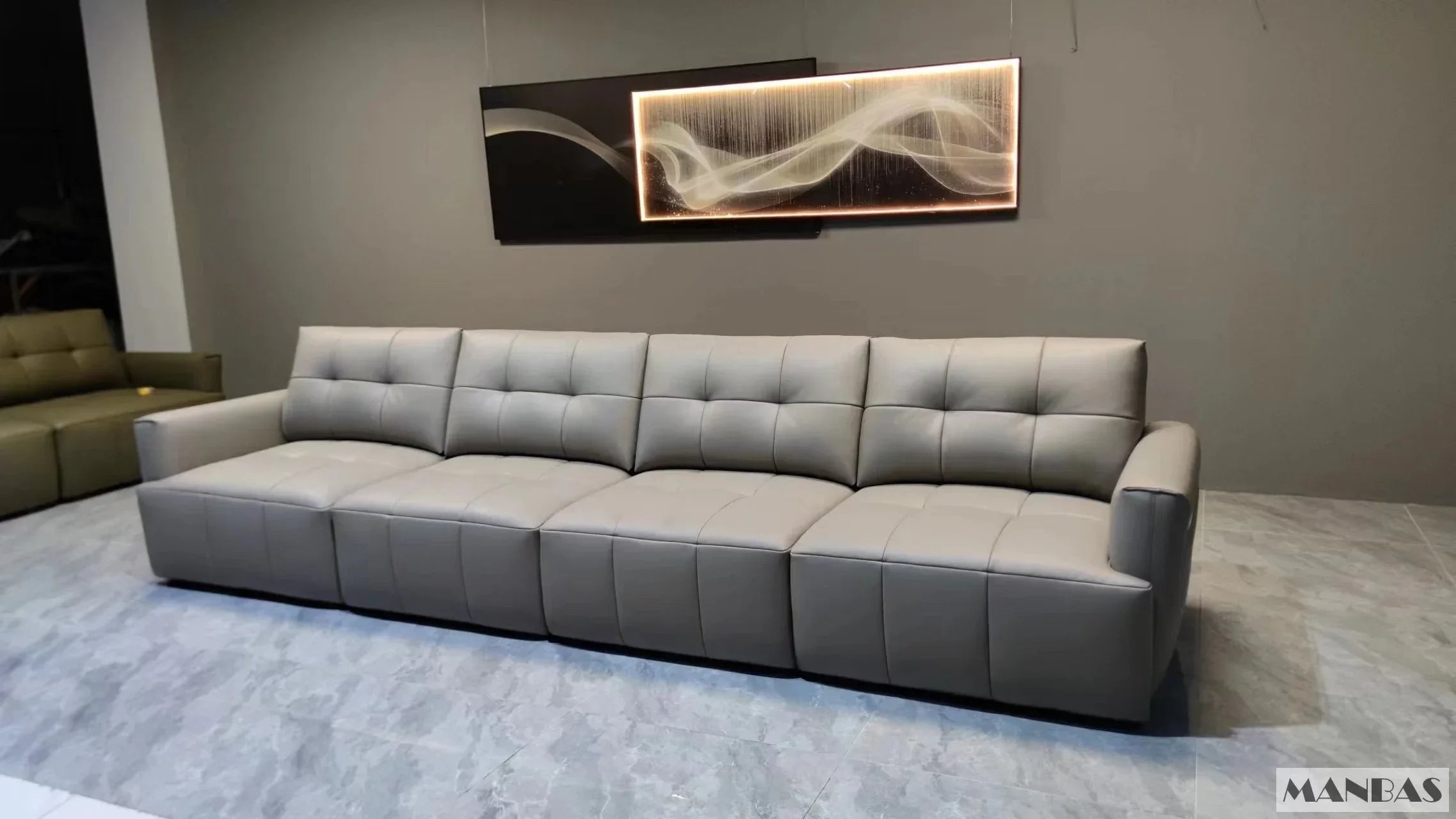 MINGDIBAO Electric Convertible Sofa Bed Italian Genuine Leather Sleeper Couch Multifunction Folding Sofas Beds for Cinema Room