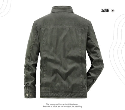 Vintage Thick Wool Parka Men's New 2024 Winter Washed Cotton Fleece-lined Warm Work Jacket Outdoor Camping Hunting Velvet Coats