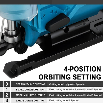 Gisam 26mm Electric Jigsaw Portable Cordless Saw Multi-Function Wood Cutting Woodworking Machines For Makita 18V Battery pin