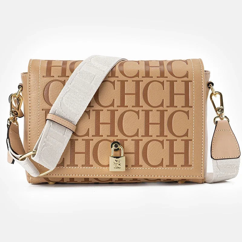 CH Autumn and Winter Solid Color Crossbody Bag Letter Printing High Quality Women's Fashion Elegance 2025 Classic Women's Bag
