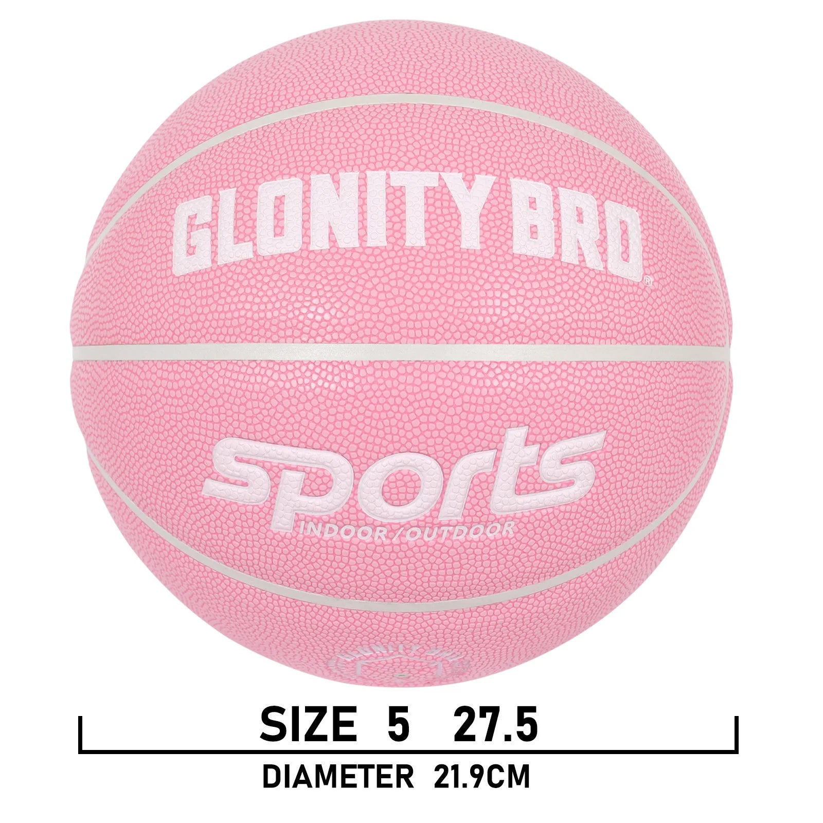 Women's Basketball Size 5, 6, 7 Pink Official Competition Children's Basketball Indoor Outdoor Standard Ball PU Non-slip Wear-resistant