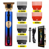 T9 LCD Electric Hair Trimmer Oil Shaving Head Electric Clipper Engraving Electric Clipper Hair Precision Trimmer for Men Care